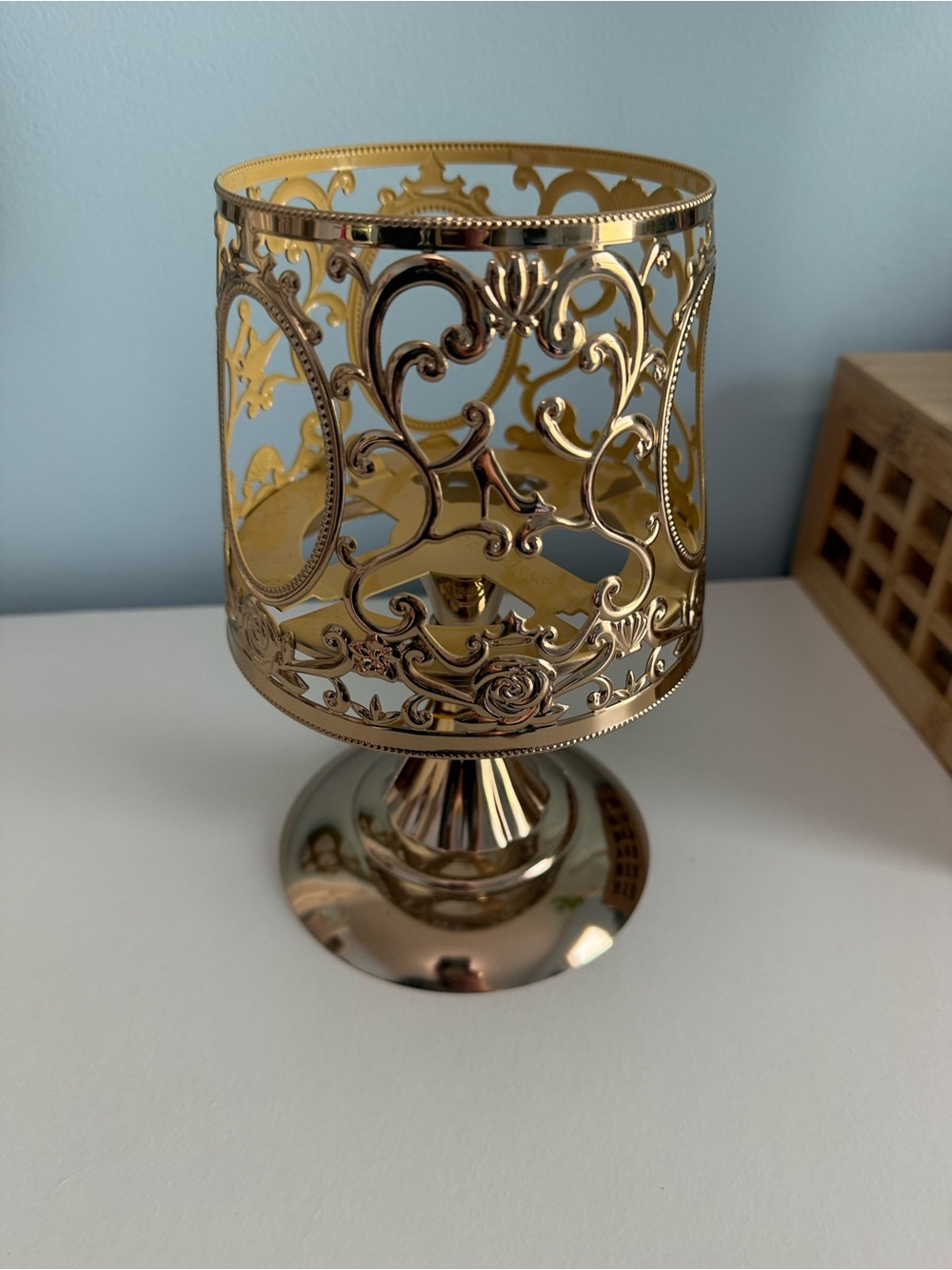 Bath & Body Works Gold Lamp Candle holder from Princess Collection - Picture 4 of 6